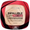 L'Oreal Paris Makeup Infallible Fresh Wear Foundation in a Powder, Up to 24H Wear, True Beige, 0.31 oz