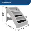 PetSafe CozyUp Folding Pet Steps - Pet Stairs for Indoor/Outdoor at Home or Travel - Dog Steps for High Beds - Built-in Safety Features Includes Siderails, Non-Slip Pads - Durable, Support 150-200 lbs - Image 2