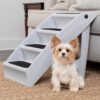 PetSafe CozyUp Folding Pet Steps - Pet Stairs for Indoor/Outdoor at Home or Travel - Dog Steps for High Beds - Built-in Safety Features Includes Siderails, Non-Slip Pads - Durable, Support 150-200 lbs